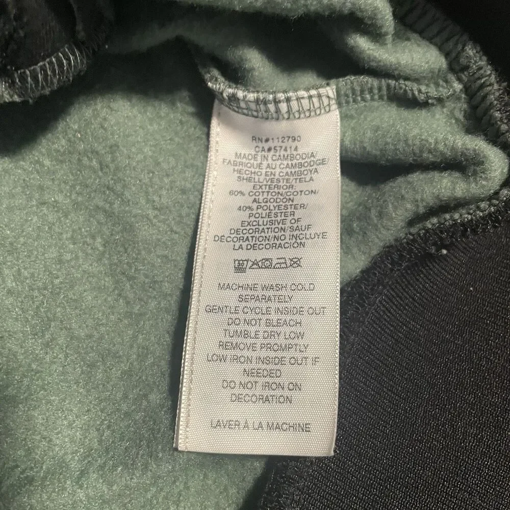 True Religion Men’s Collared Varsity Jacket Patches Size L Green Fleece Patches